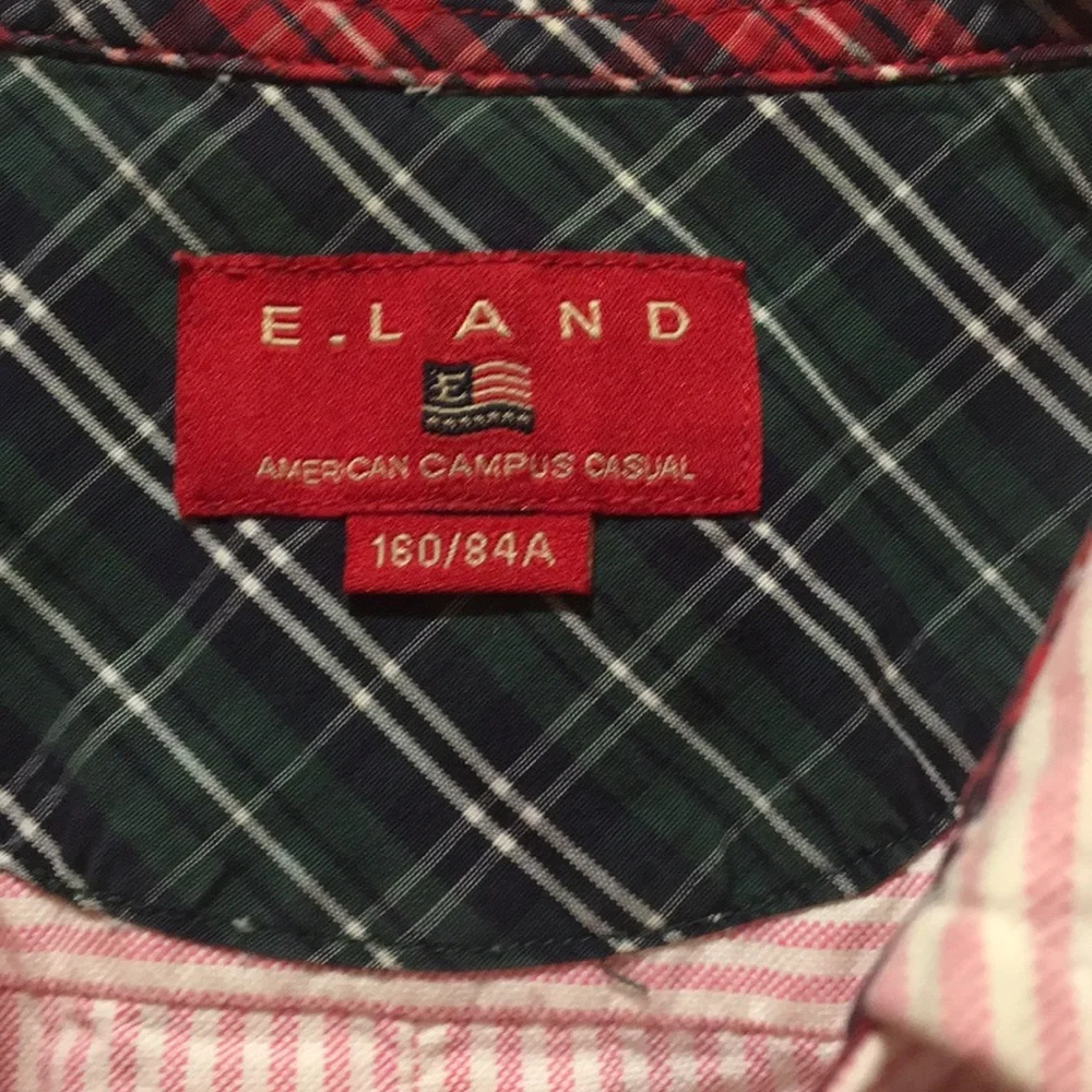 E-Land boys striped Button Down Collar long sleeves shirt size? EU 160/85 pink